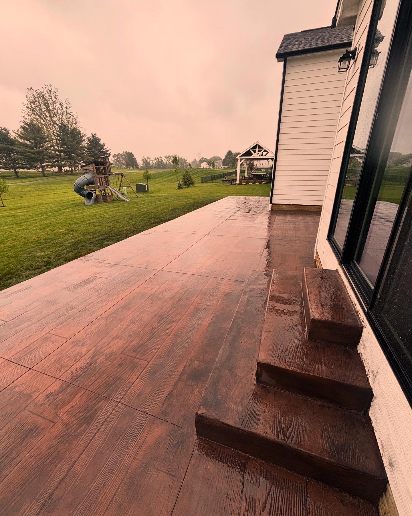 Finished patio